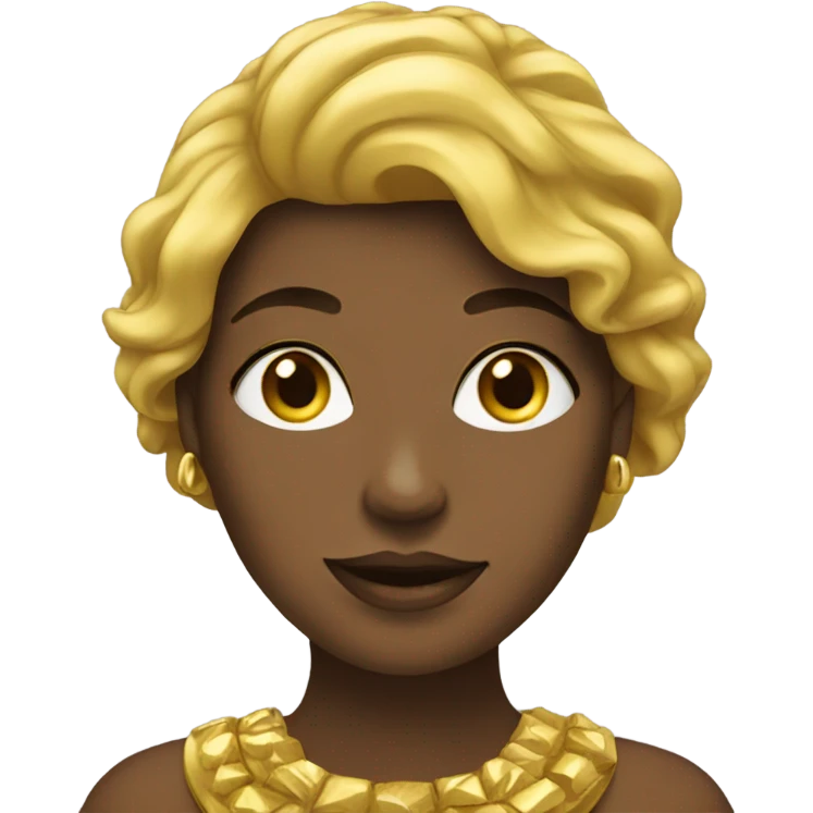 Woman with gold emoji