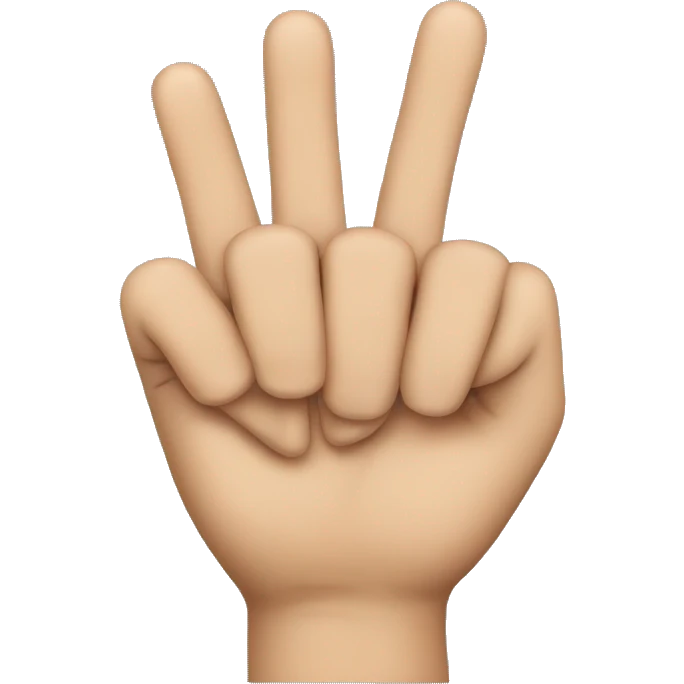 two fingers tied with a bow emoji