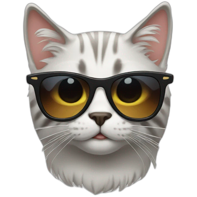Cat with sunglasses emoji