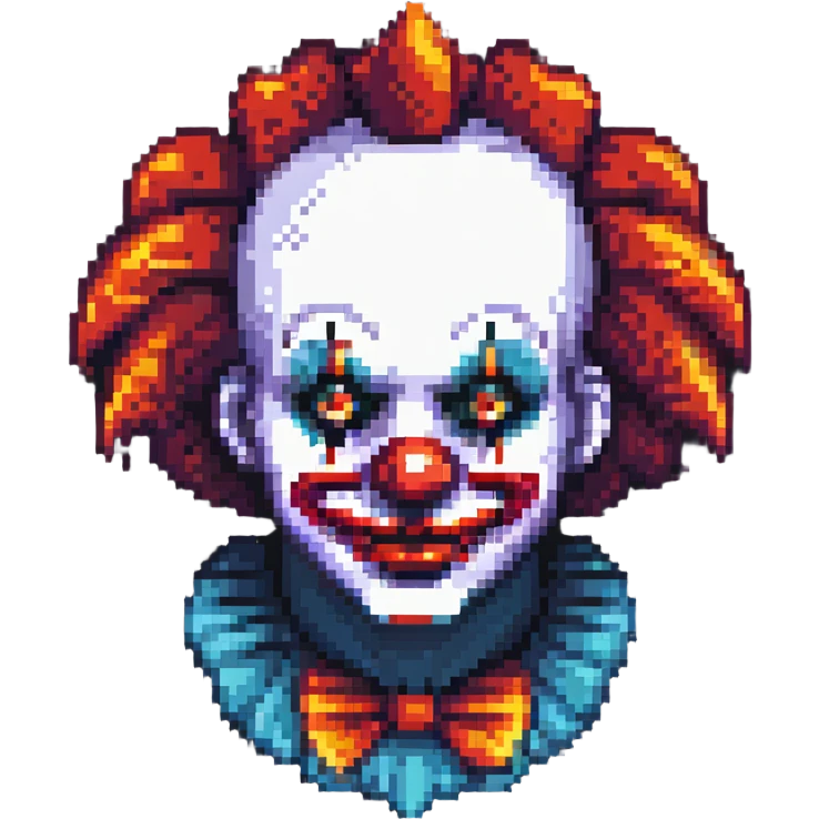 dark clown with moody colors emoji