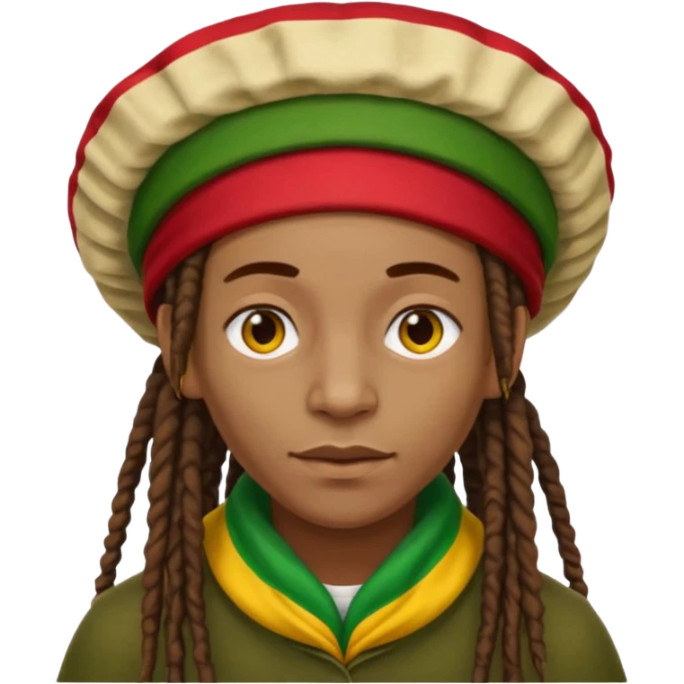 Jamaican dreads with a Jamaican bonnet no person just the hair emoji