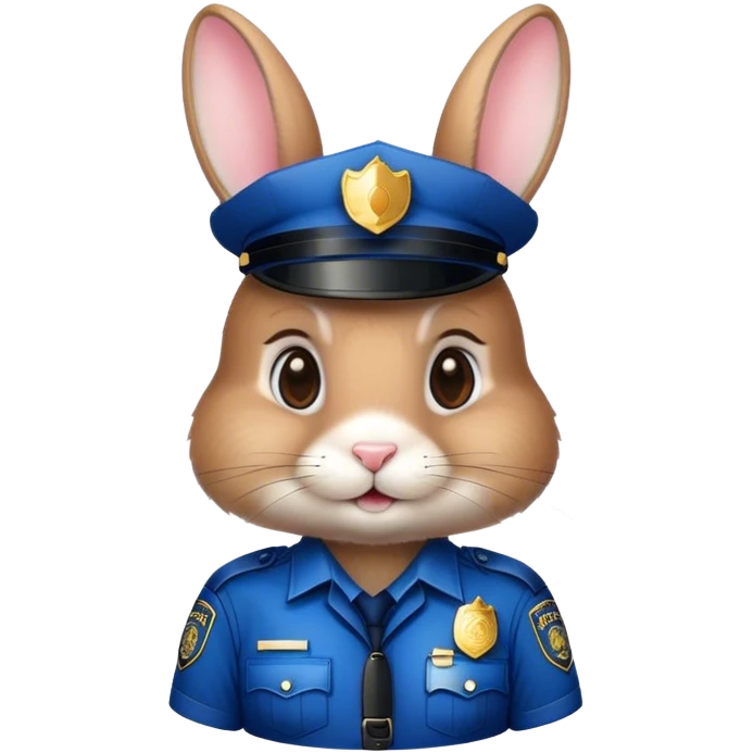 Police officer bunny emoji