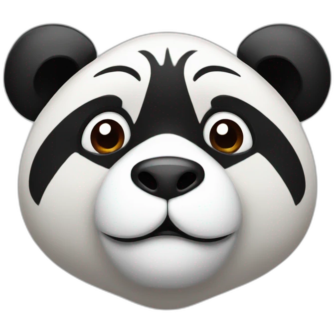 Panda tête rouge emoji