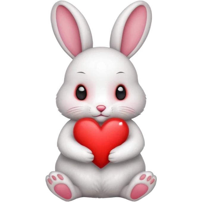 bunny and 💓 emoji