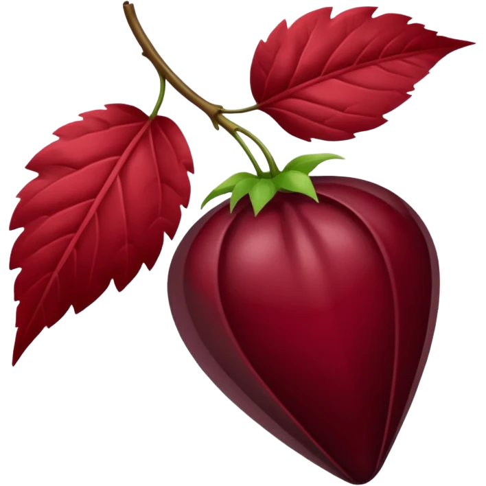 HAZ UNA lista de objetivos en color vinotinto/rojo carmesí brillante, con hojas blancas emoji