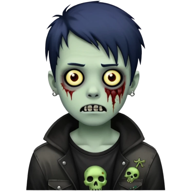emo boy zombie piercings emoji