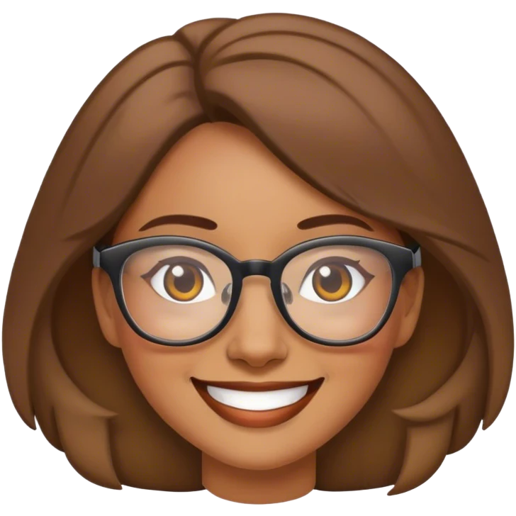 smiling woman with glasses emoji