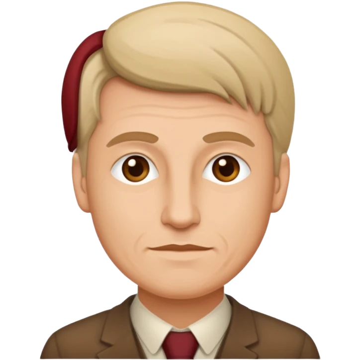 Imants Ziedonis, Latvian poet, portrait emoji style, no background emoji
