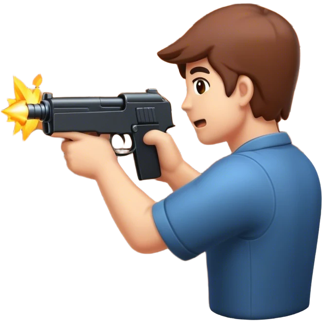 Shooting bricks emoji