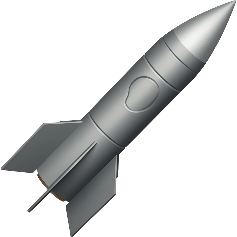 military grey missile launched emoji