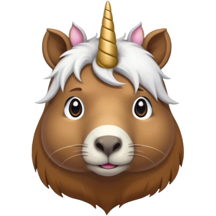 sad capybarq unicorn hybrid emoji