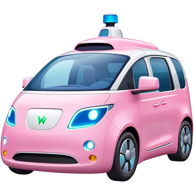 pink waymo car emoji