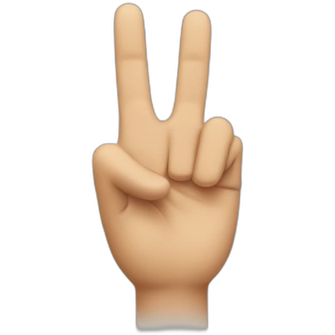 Hand with two fingers up emoji