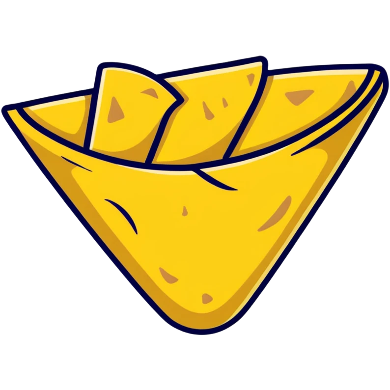 cartoonish tortilla chip sticker emoji