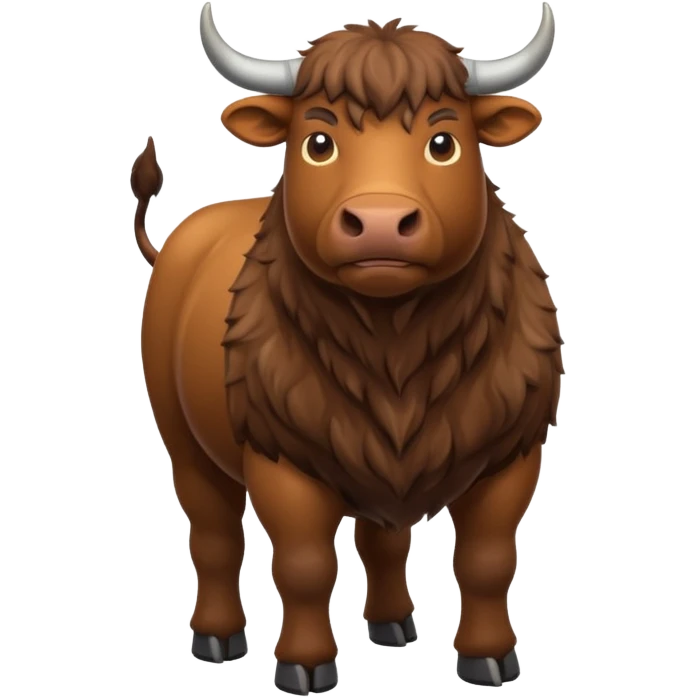 High resolution of  full body An ox emoji