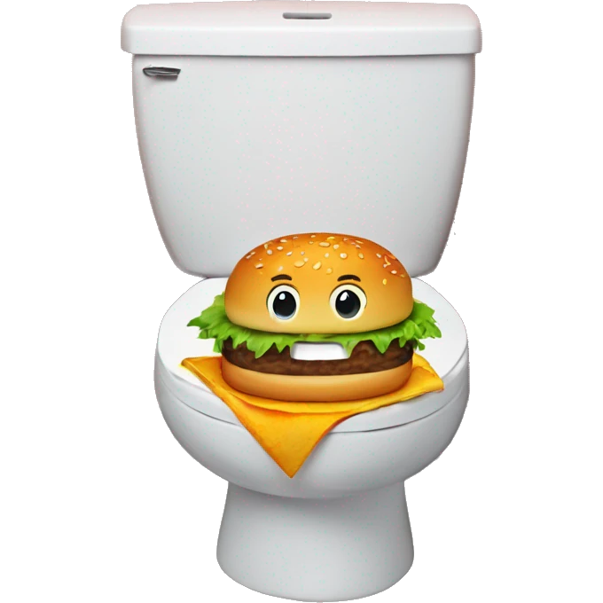 Hamburger on the toilet  emoji