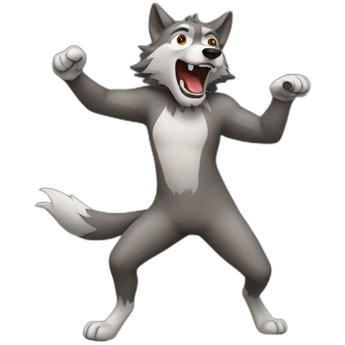 wolf dancing emoji