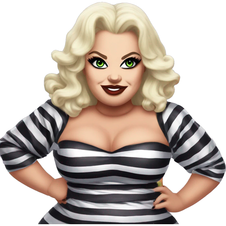 Plump trisha paytas in beetlejuice attire  emoji