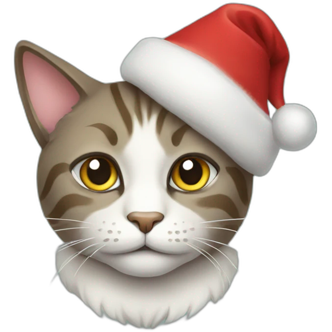 Christmas-cat emoji