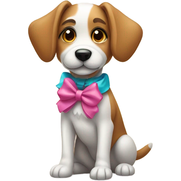 dog with a bow emoji