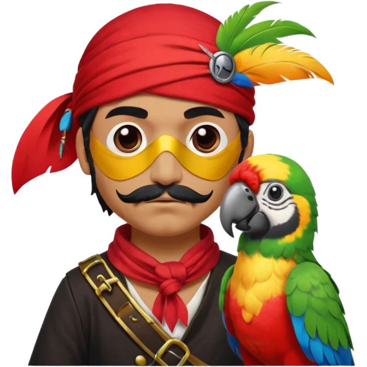 pirate and parrot emoji