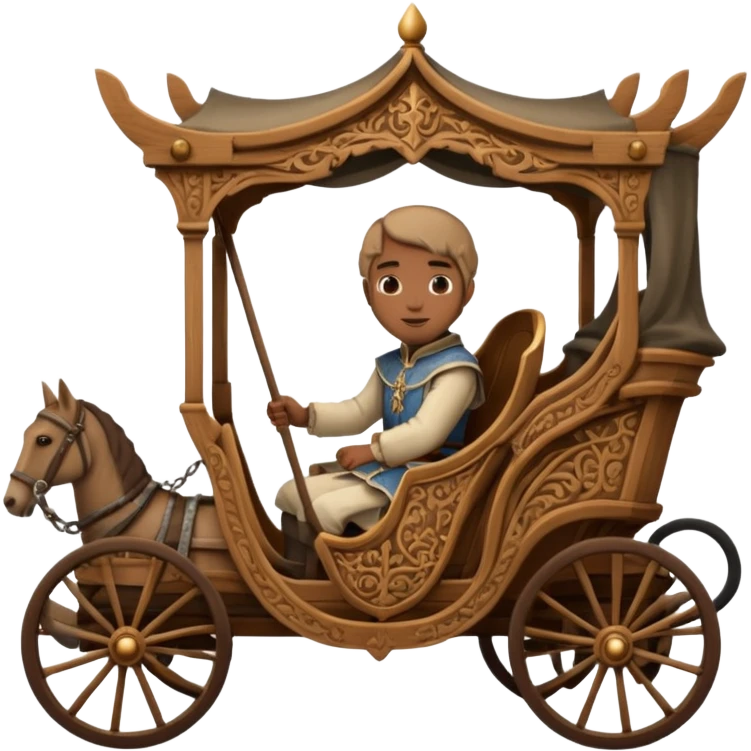 in medieval period  a man in a Carriage emoji