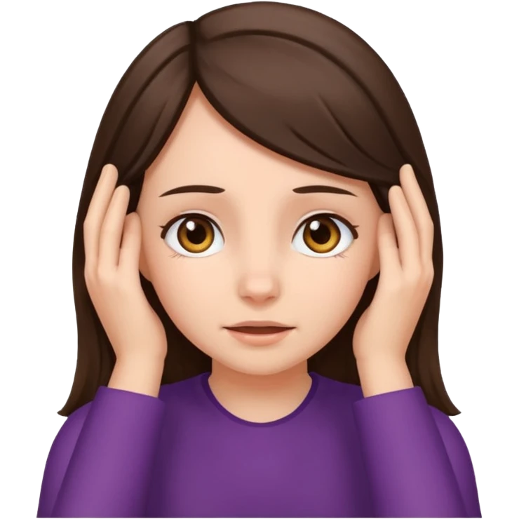 Girl covering ears emoji