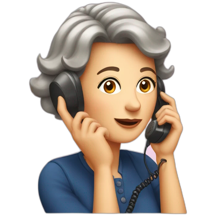 Peggy la cochone au telephone emoji