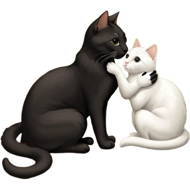 три кошки черная,коричневая,белая с бокалом вина emoji