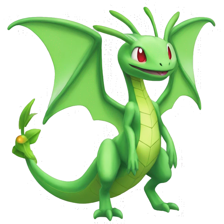 Full body shiny Flygon-Scyther-grovyle emoji