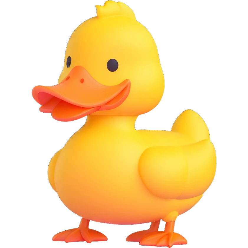 cartoon duck for a duck race emoji