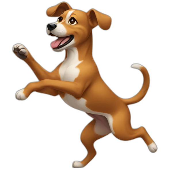 Dog dancing emoji