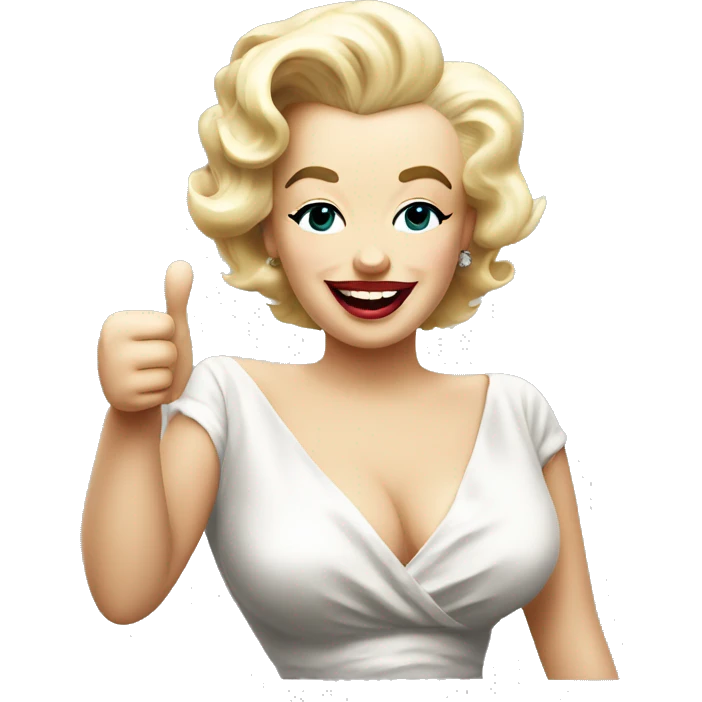 Marilyn Monroe giving a thumbs up emoji
