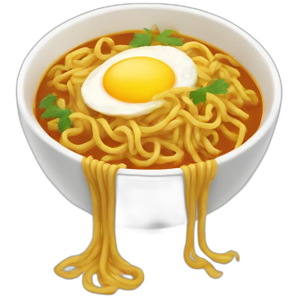 curry noodle with egg emoji