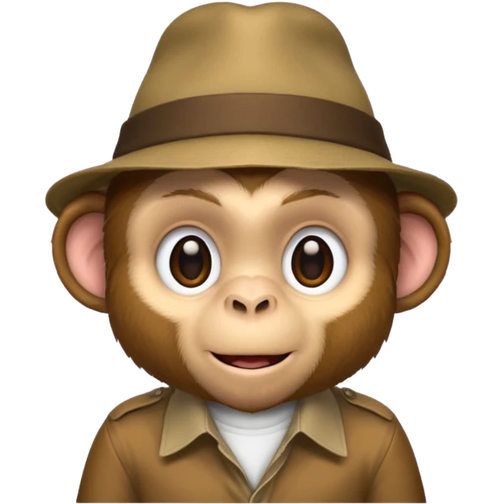monkey with hat and shirt emoji