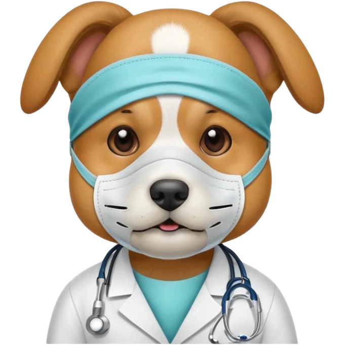 doctor dog Wearing Medical Mask emoji