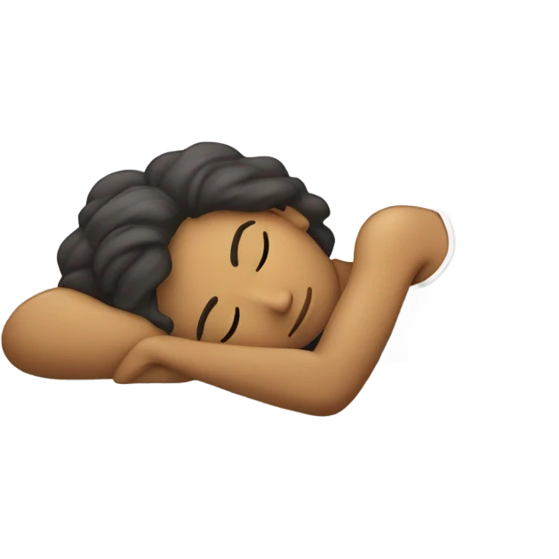 Sleep with body facing behind emoji