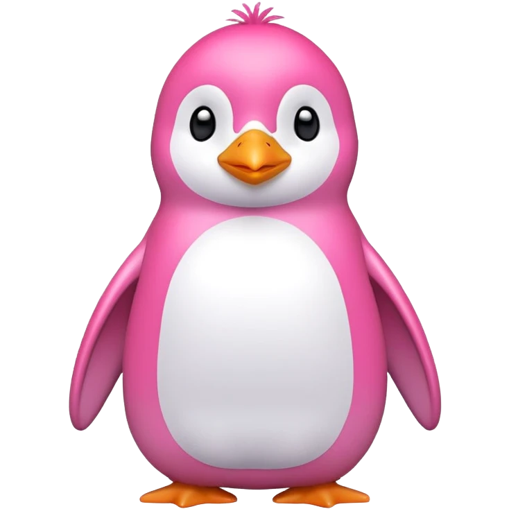 A pink penguin  emoji