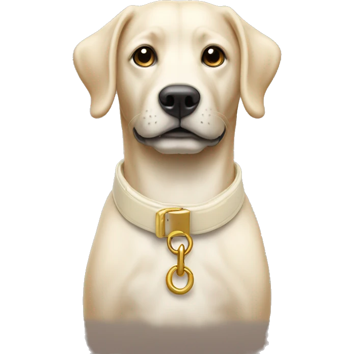 Cream collar and lead emoji