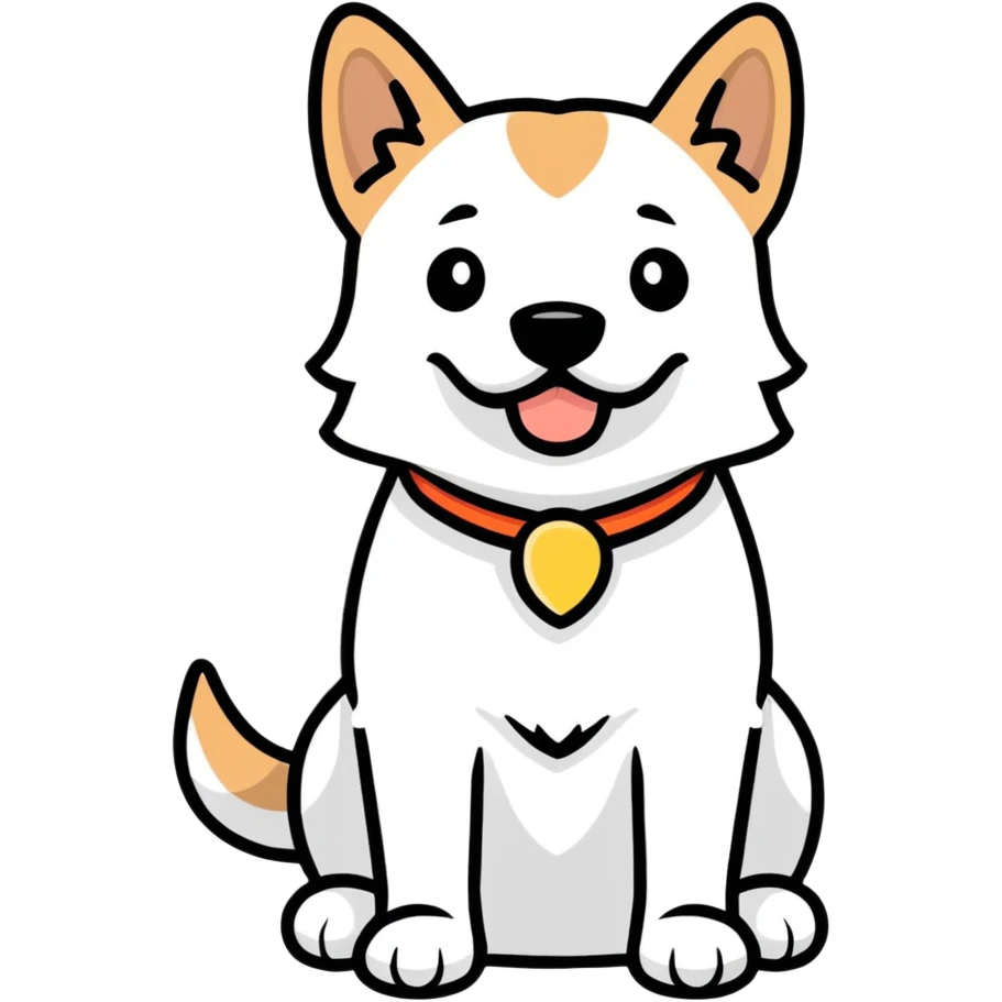 Dog with a mustache  emoji