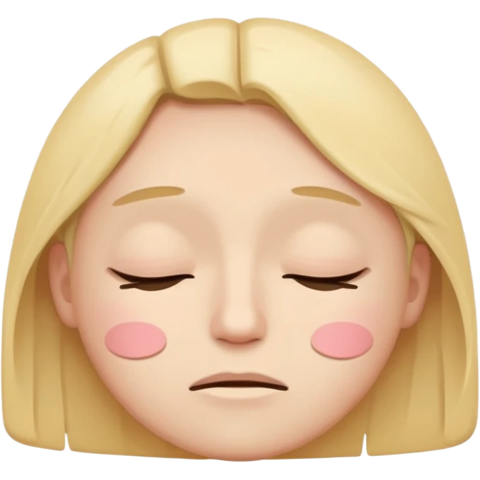 minimal flat emoji of a fatigued face,
half-closed eyes,
slightly uneven eyelids,
low-energy expression,
cool pastel muted tones,
modern mental health app style,
transparent background,
vector illustration emoji