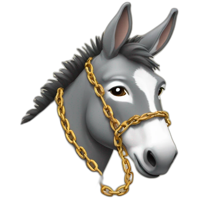 Donkey with or chain emoji