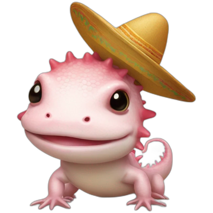 Axolotl with a sombrero emoji