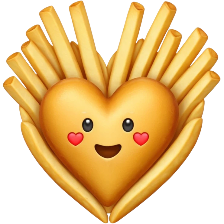 French fries in heart shape emoji
