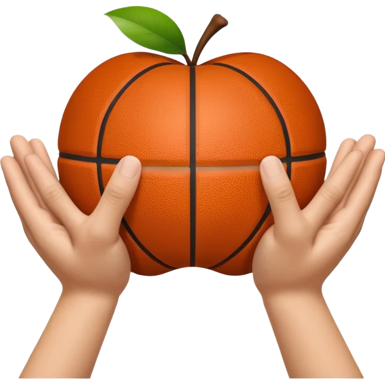 A 3D Apple-style emoji showing two human hands making a basketball “time-out” gesture — one hand held vertically and the other horizontally forming a “T” shape. Only hands visible, cheerful and clear design, white background, soft shadows, realistic skin tone and glossy Apple emoji finish emoji