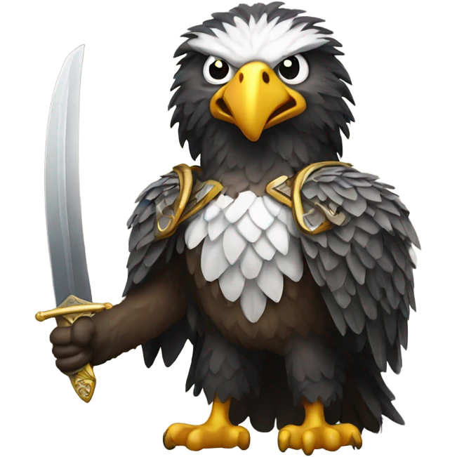 Eagle holding a sword emoji