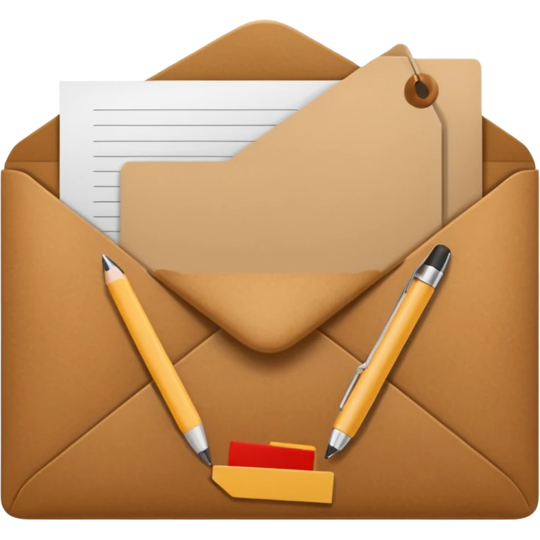 simple slightly thick document envelope emoji