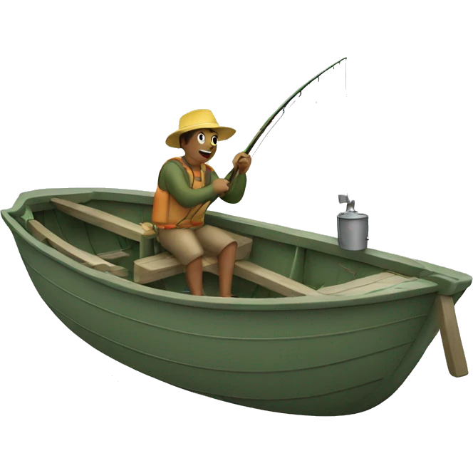 fishing in a boat emoji