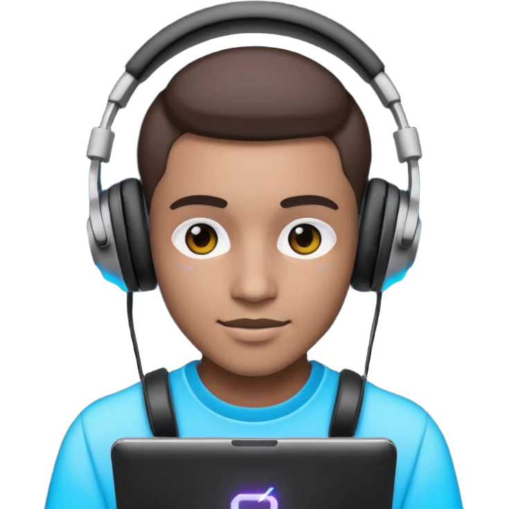 DJ with LED screen emoji