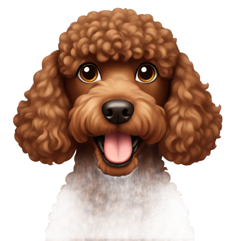Brown poodle  emoji